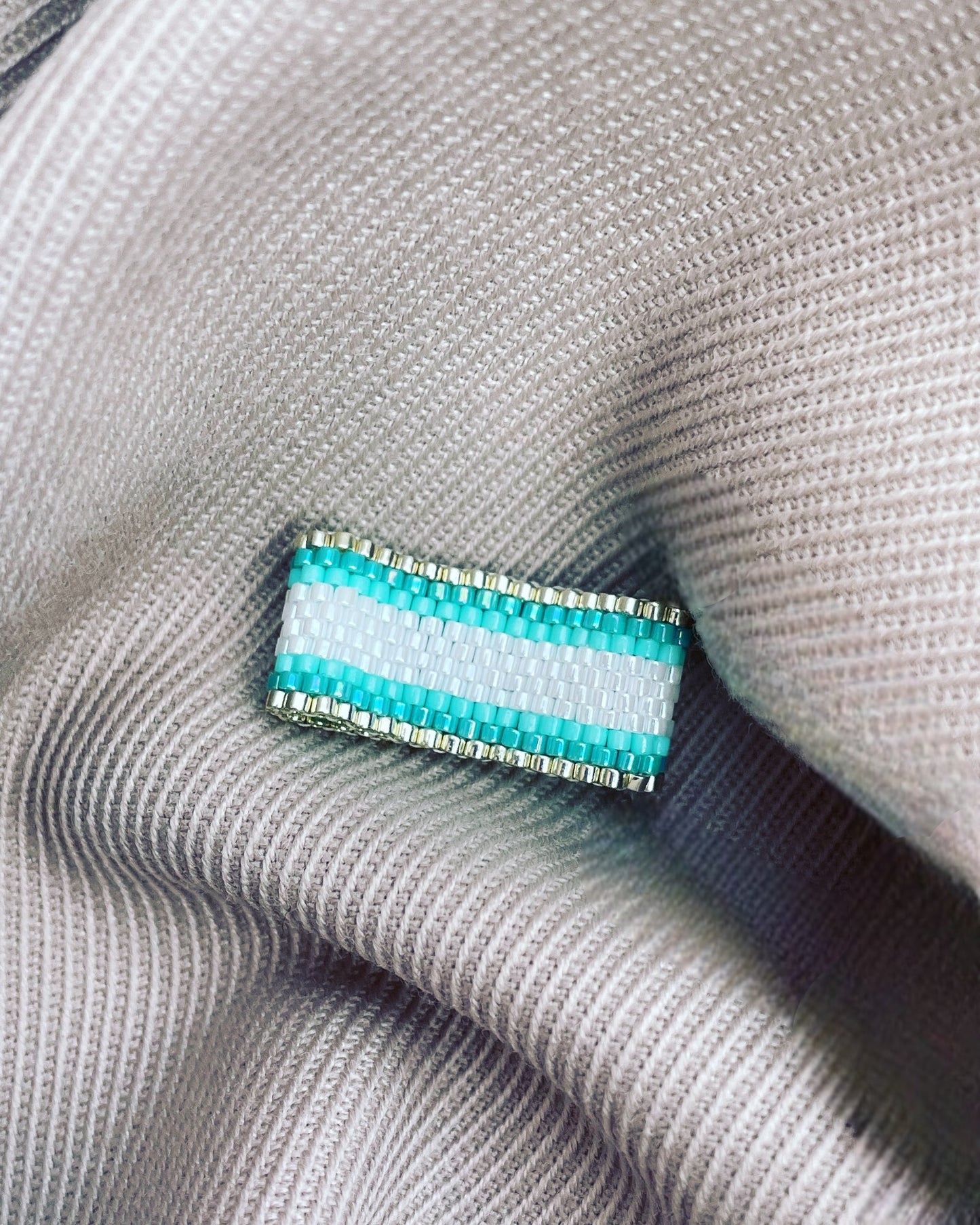 Korálkový prsten Leskava