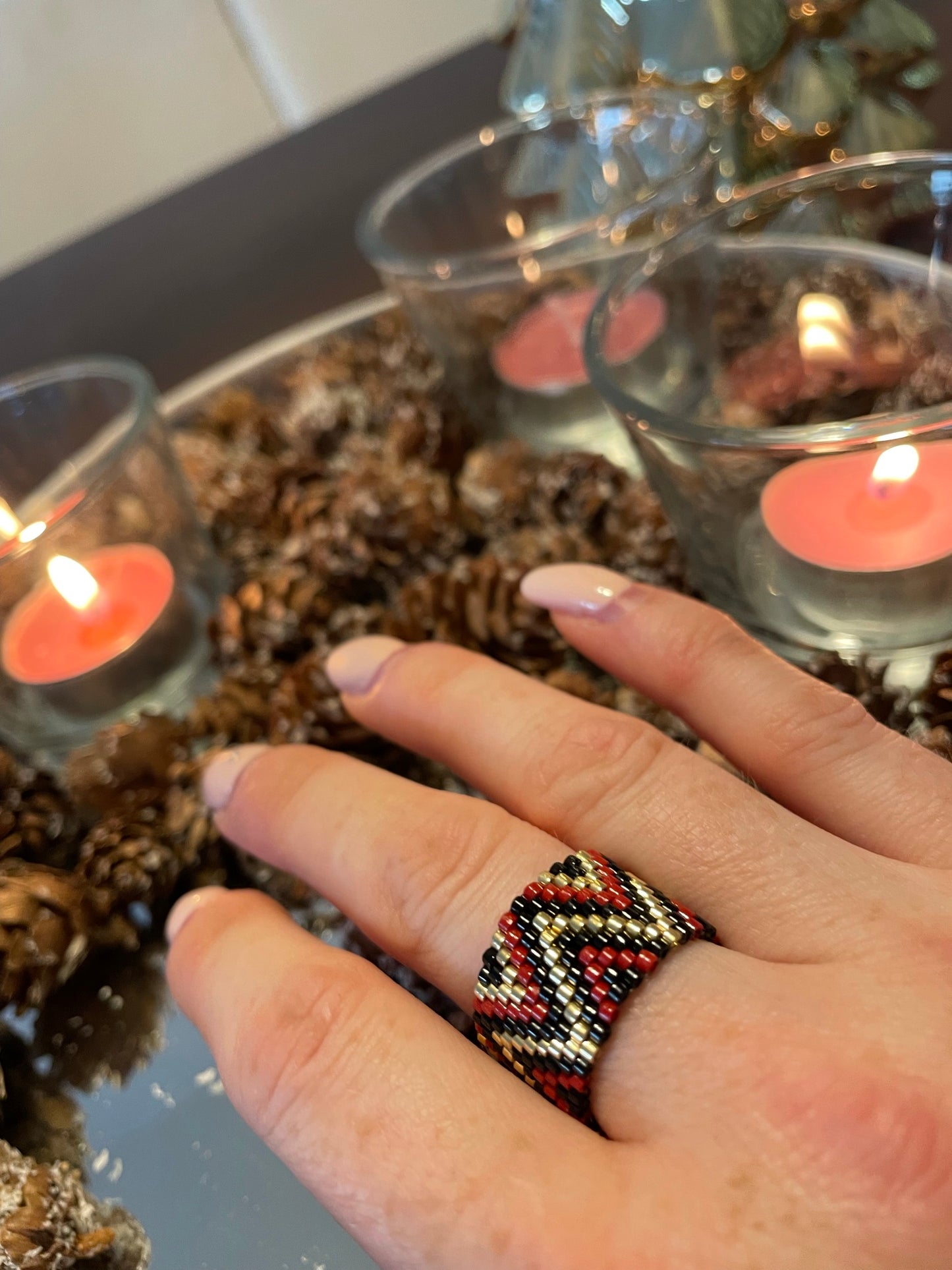 Korálkový prsten Velehrad