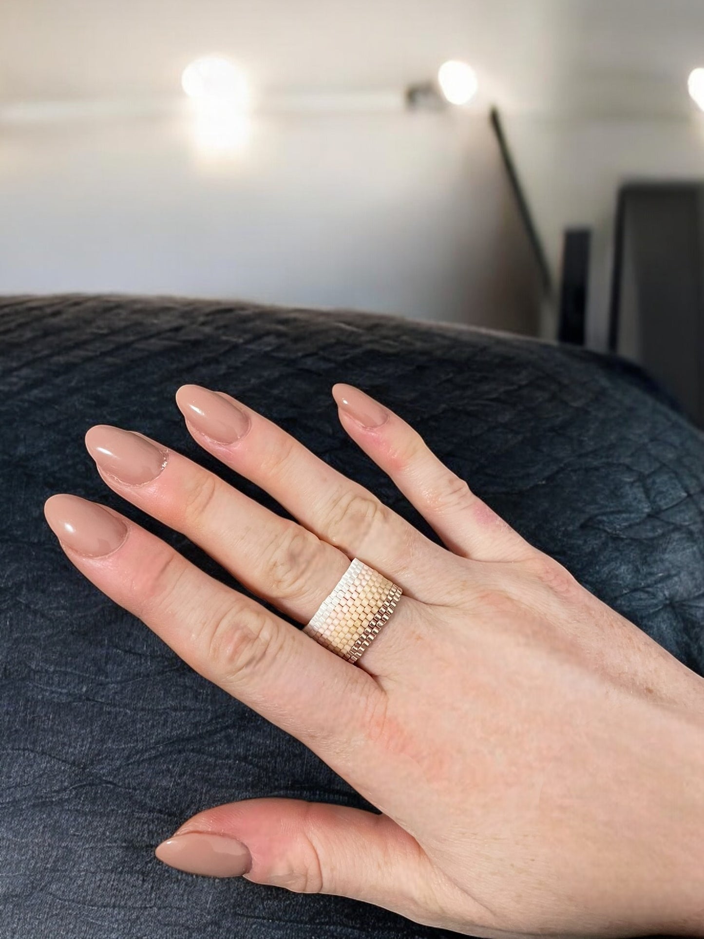 Korálkový prsten Roviny