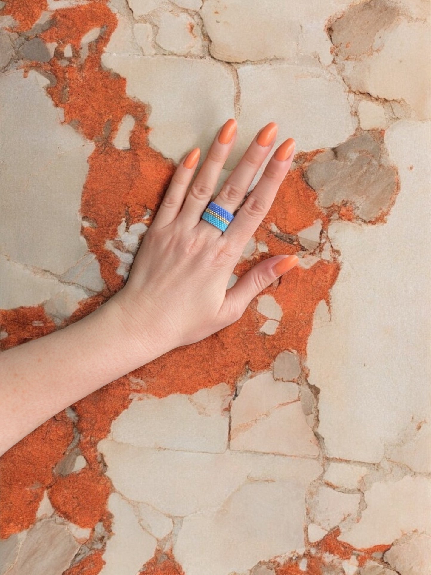 Korálkový prsten Živá voda