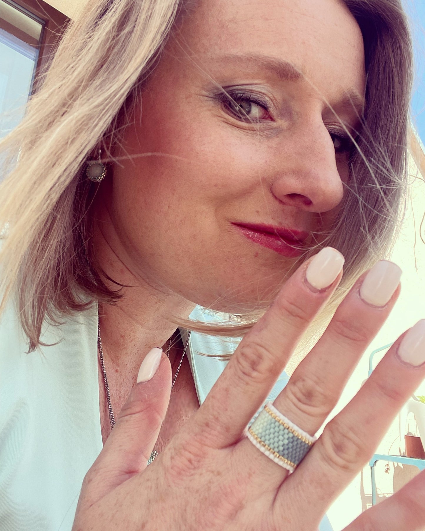 Korálkový prsten Pastviny